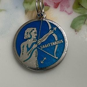 Vintage Sterling Enamel Sagittarius Pendant or Charm ( Final Price)